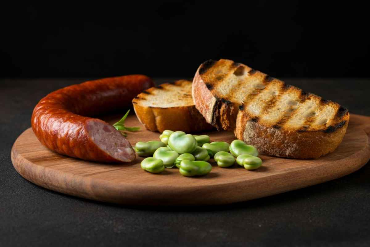 crostoni umbri con salsiccia e fave:un'eccellenza dell'Umbria