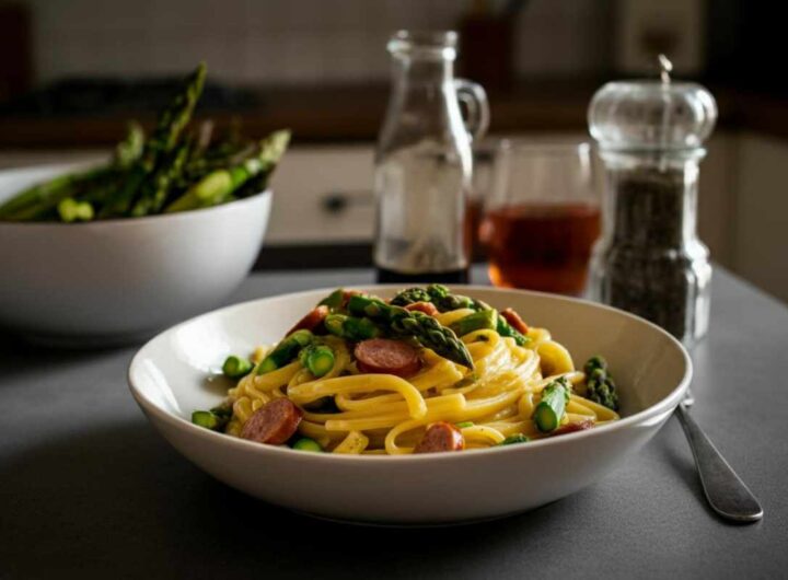 ricetta della pasta con asparagi e salsiccia