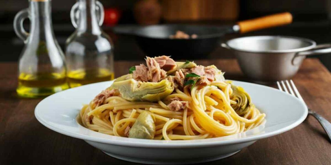 ricetta degli spaghetti con tonno e carciofi