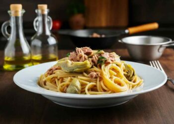 ricetta degli spaghetti con tonno e carciofi