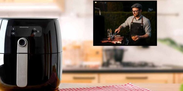 Cottura carne con friggitrice ad aria