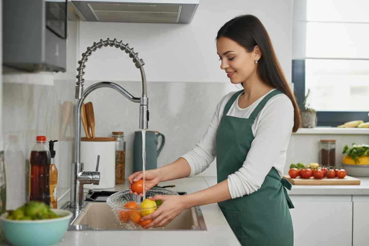 lavare la frutta e la verdura