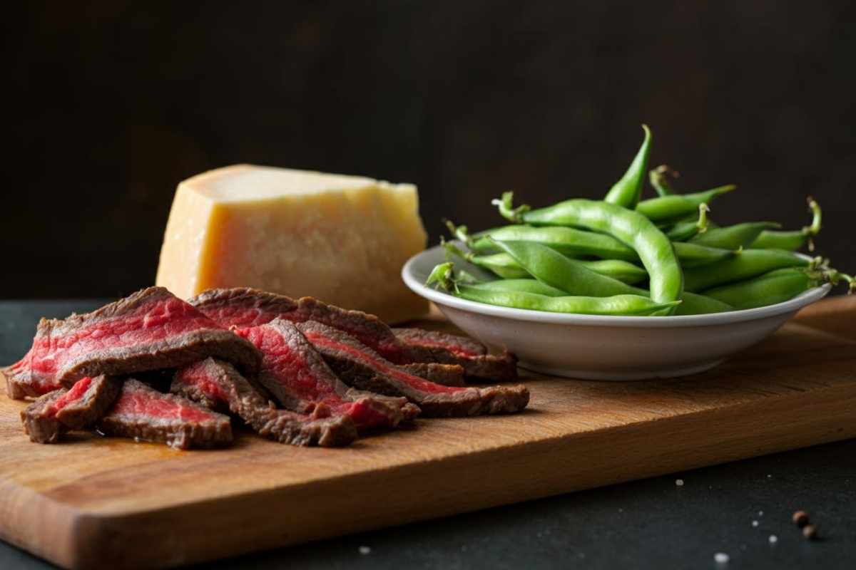 come fare gli straccetti di manzo con pecorino e fave