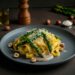 tagliatelle con noci asparagi e pecorino