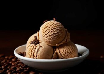 Gustoso gelato al caffè senza panna