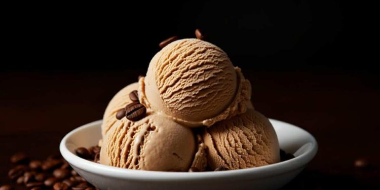 Gustoso gelato al caffè senza panna