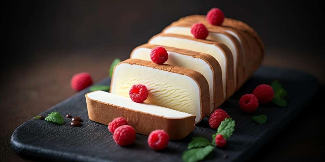 Gelato tagliato a fette