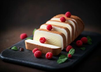 Gelato tagliato a fette