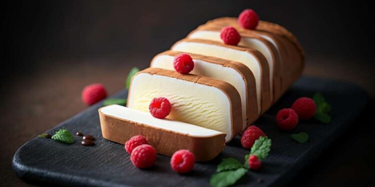 Gelato tagliato a fette