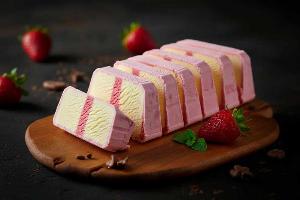 Gelato che si taglia a fette