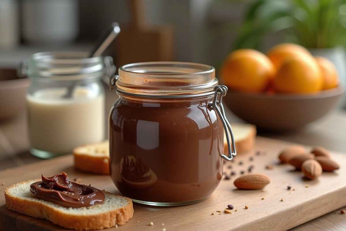 crema spalmabile mandorle e cioccolato
