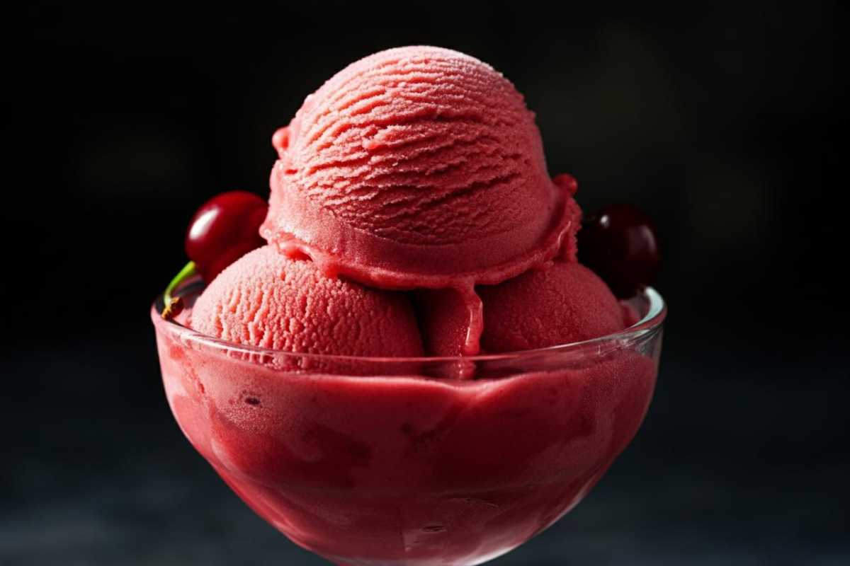 Sorbetto ciliegie, preparazione