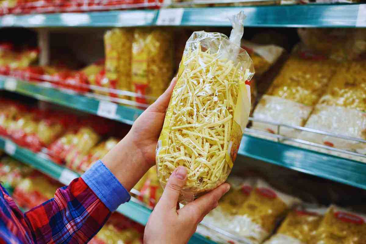 l'etichetta della pasta e le informazioni