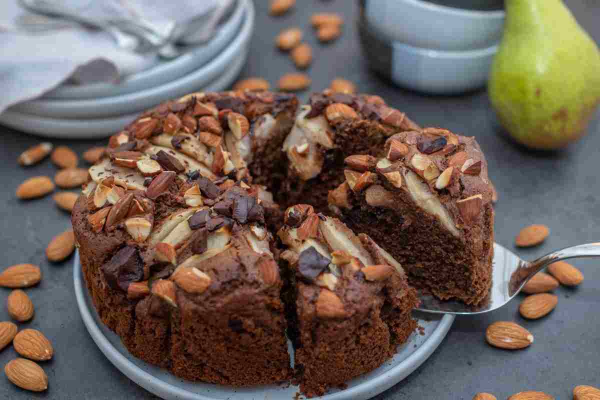 torta soffice muesli e cioccolato