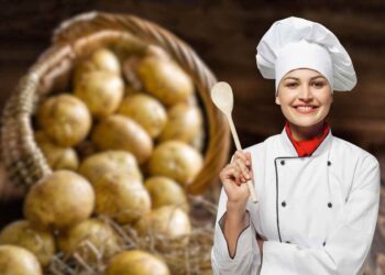 piatto con patate gourmet