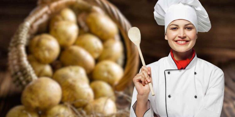 piatto con patate gourmet