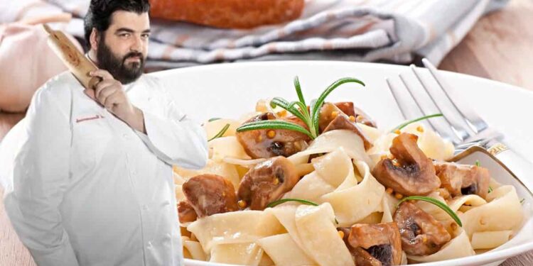 tagliatelle ai funghi porcini di antonino cannavacciulo