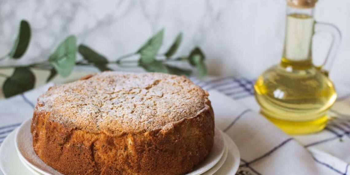 Torta al caffelatte caldo