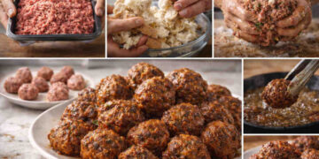 Vari riquadri che parlano degli errori da non commettere quando si fanno le polpette a casa