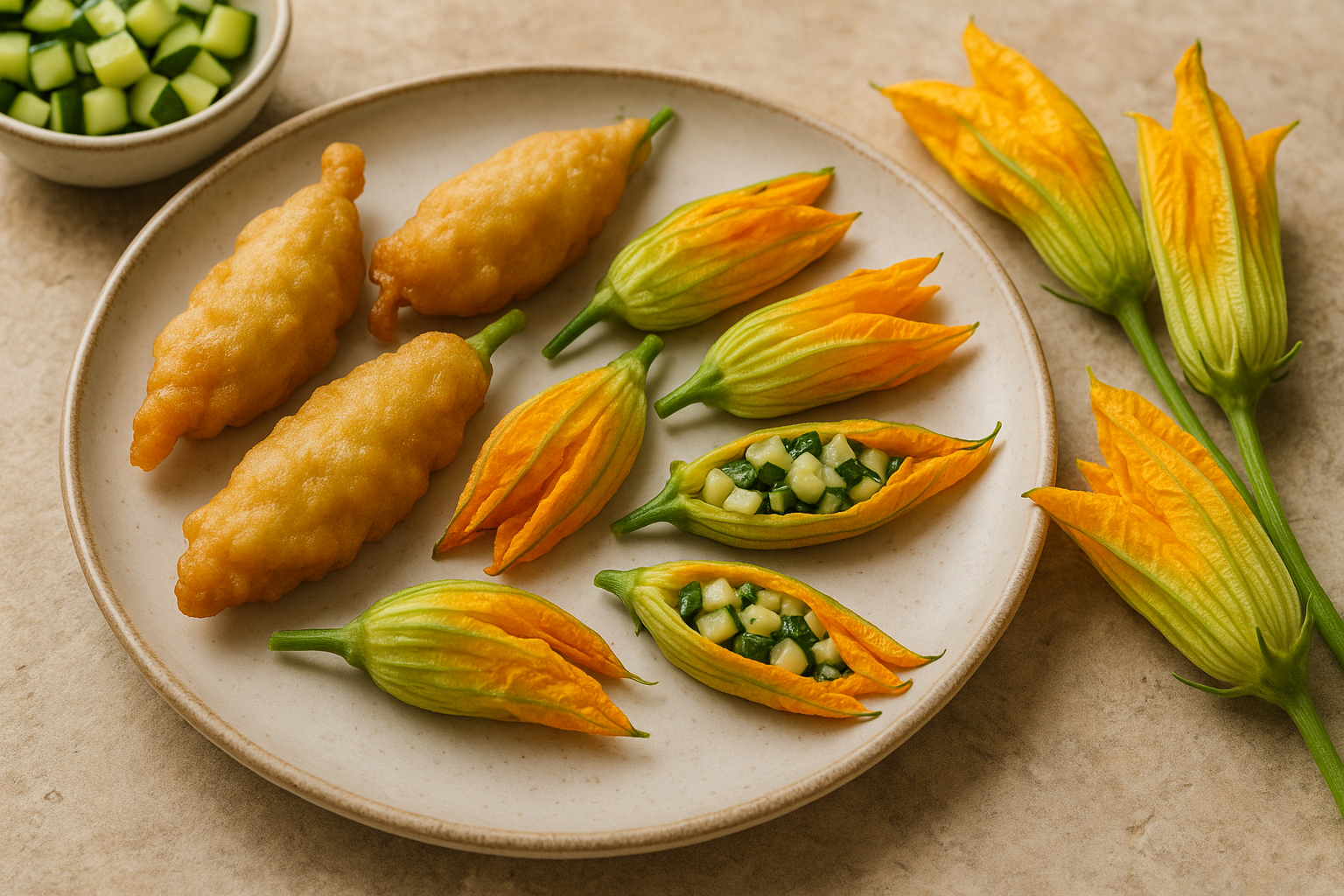 Fiori di zucca e verdure estive: ricette croccanti per antipasti e contorni