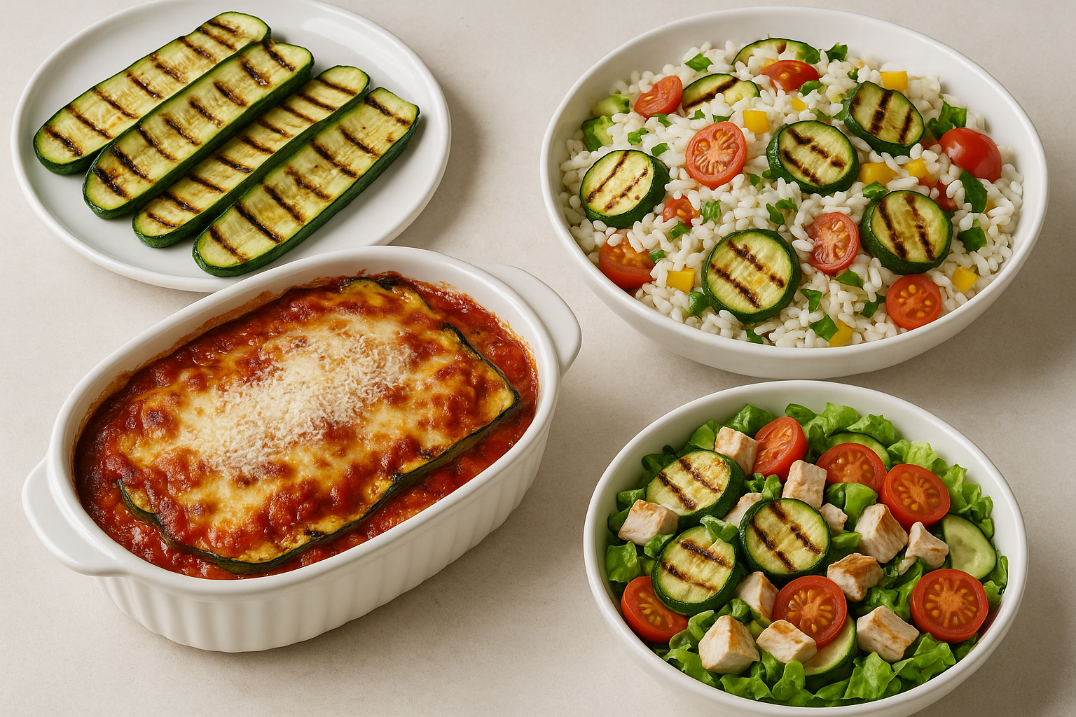 Zucchine grigliate: tre piatti estivi da una base semplice