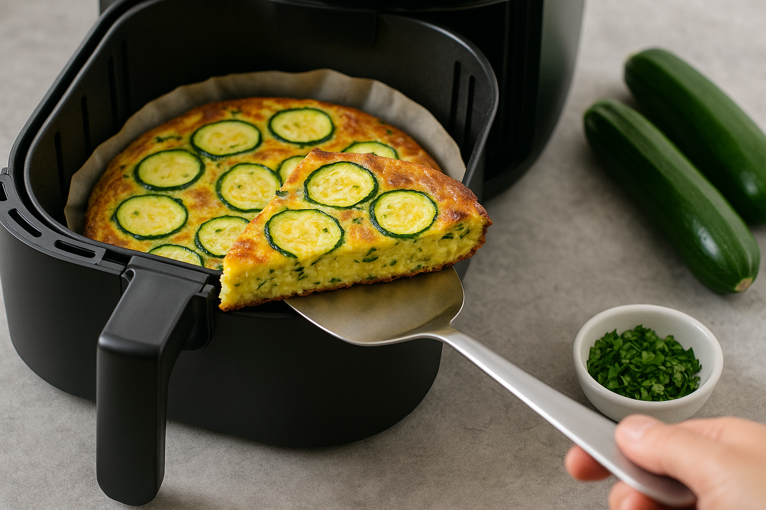Frittata di zucchine in friggitrice ad aria: il secondo vegetariano leggero dell'estate 2026 (2)