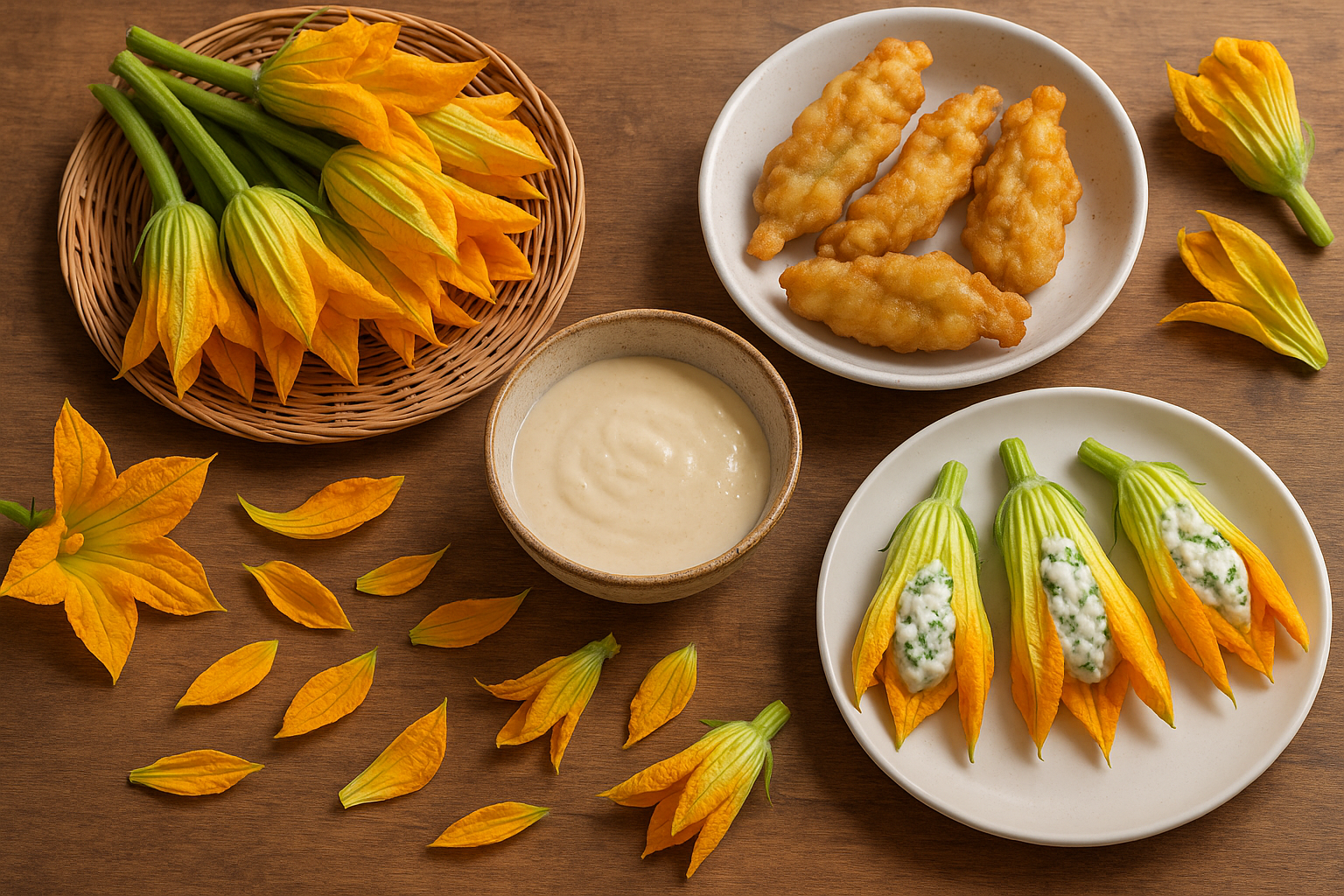 Fiori di zucca: dalla pastella croccante ai ripieni vegetariani