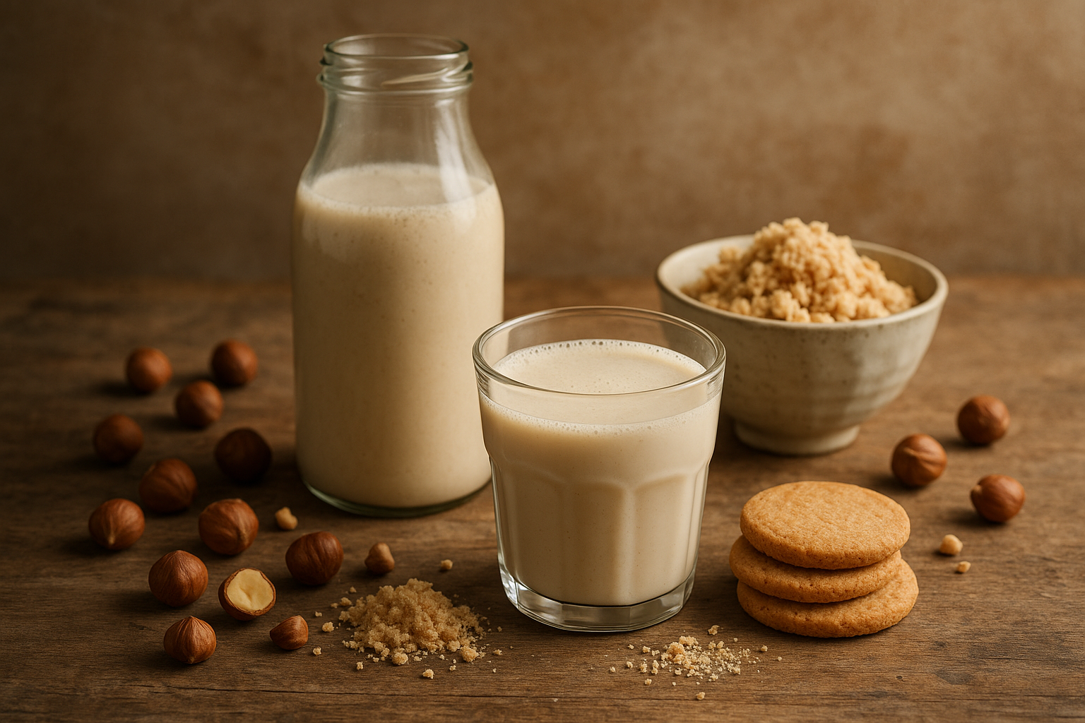 Latte di nocciola fatto in casa: la ricetta sostenibile con gli scarti dei biscotti