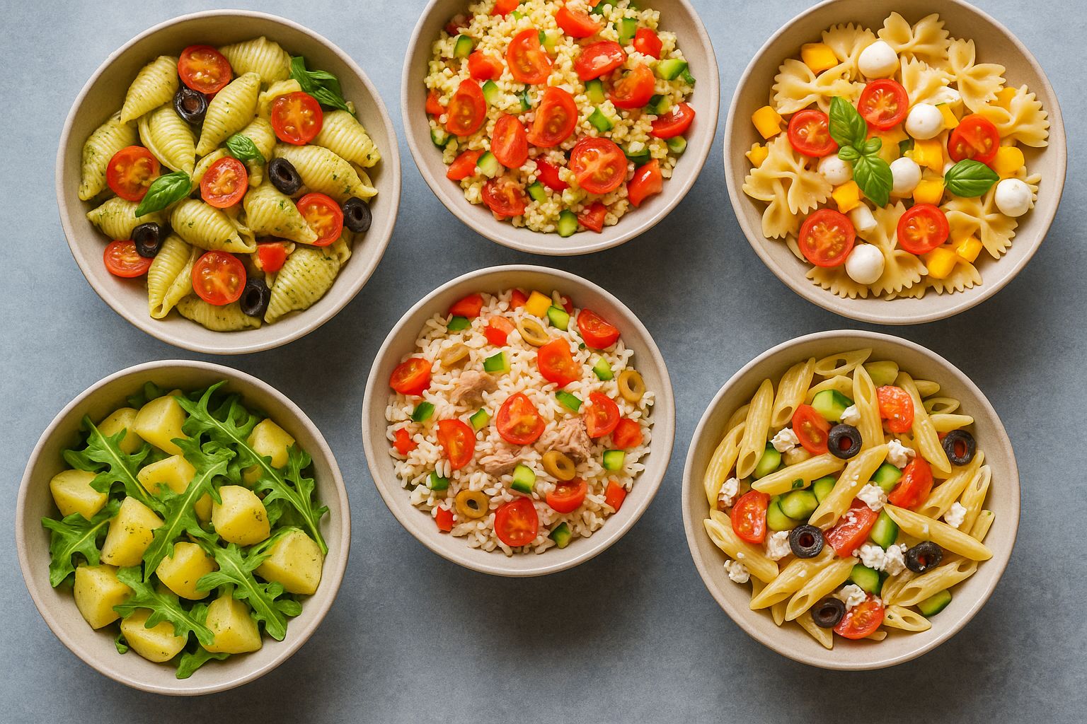 Insalate estive 2026: patate con crema di rucola, riso bilanciato, pasta fredda – 5 ricette (2)