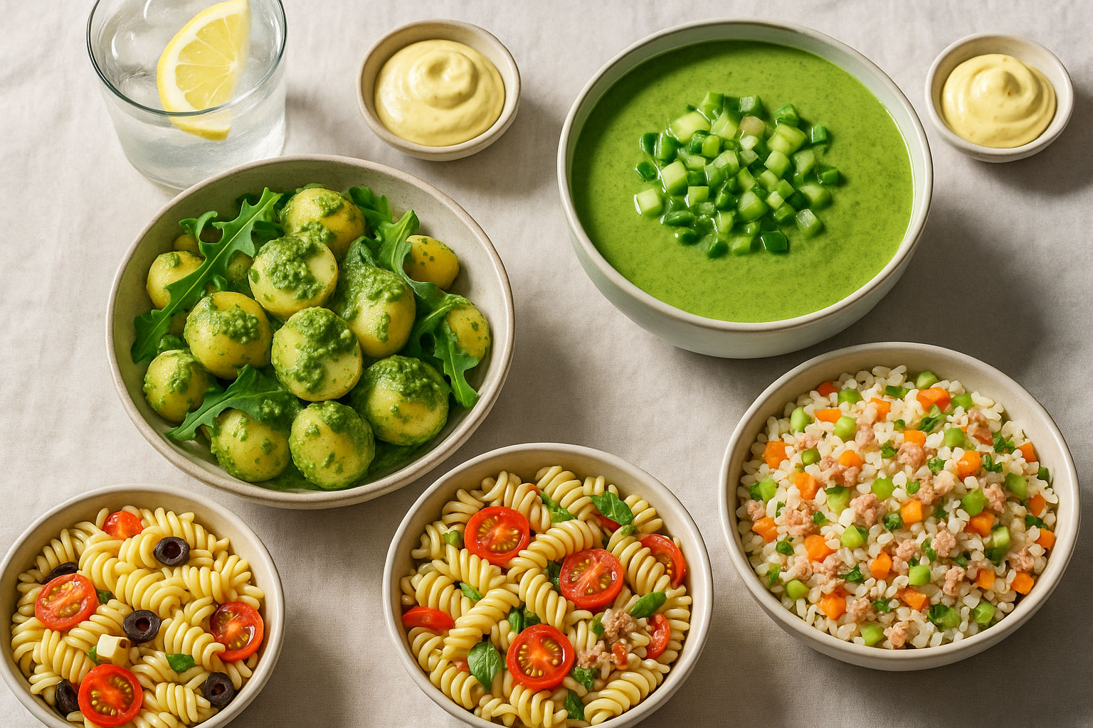 Piatti freddi e leggeri per l'estate 2026: insalate, pasta e zuppe da tavola
