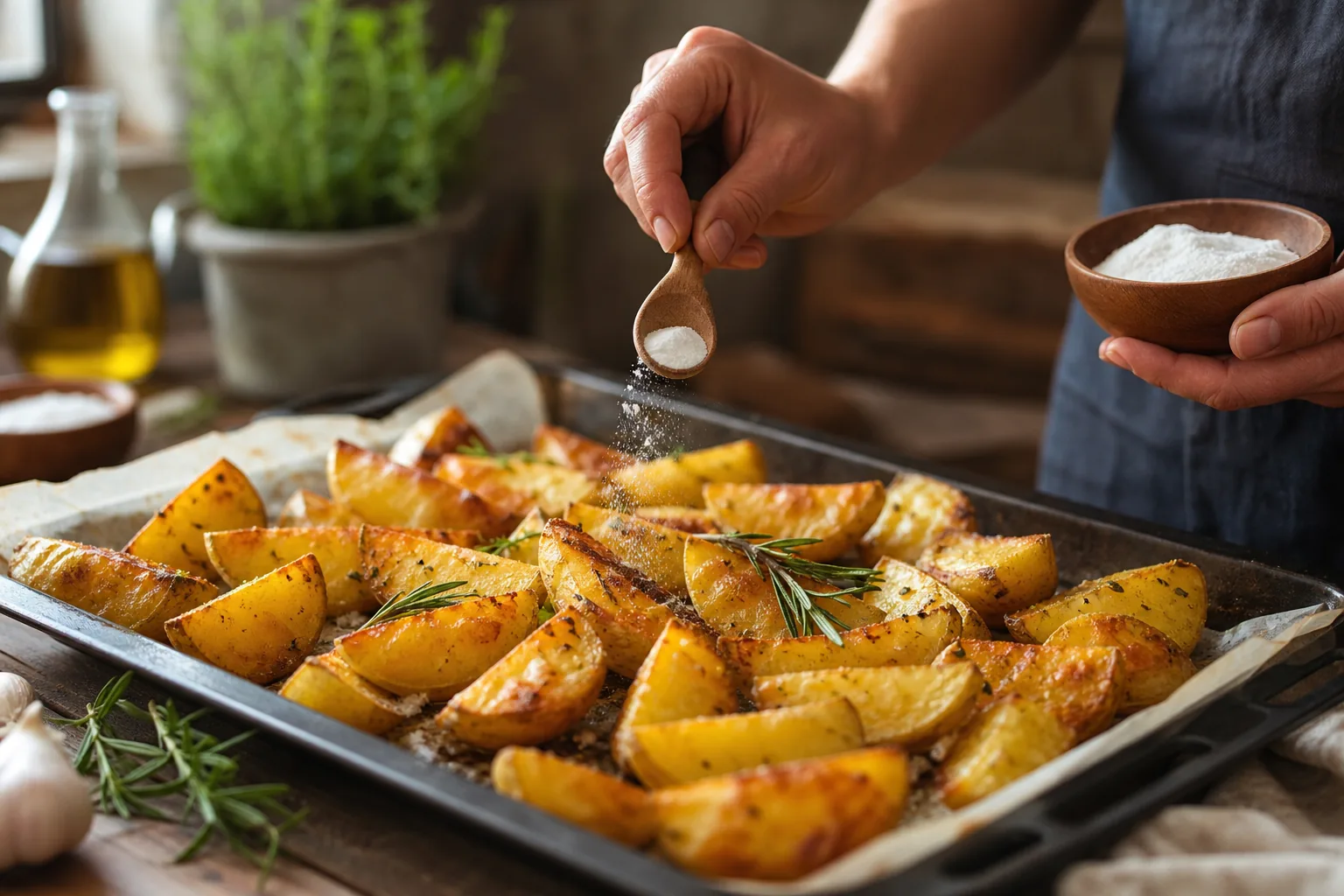 Patate al forno croccanti: il ruolo del bicarbonato secondo la scienza