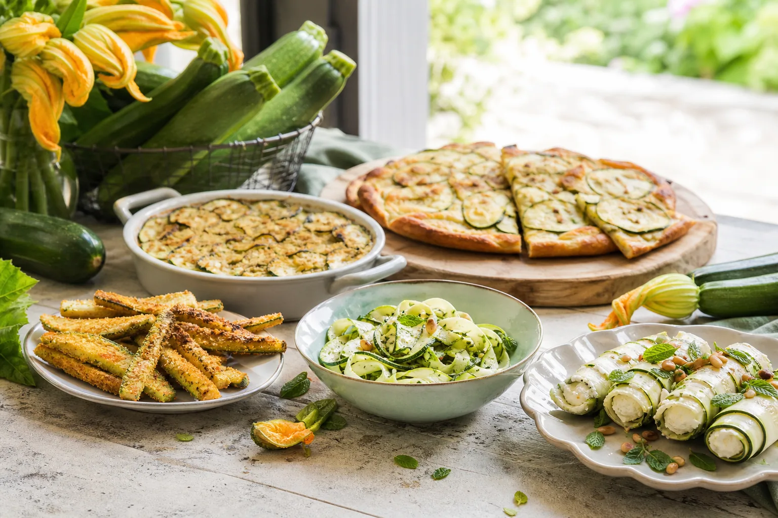 Ricette con zucchine estive: dalla schiacciata al flan