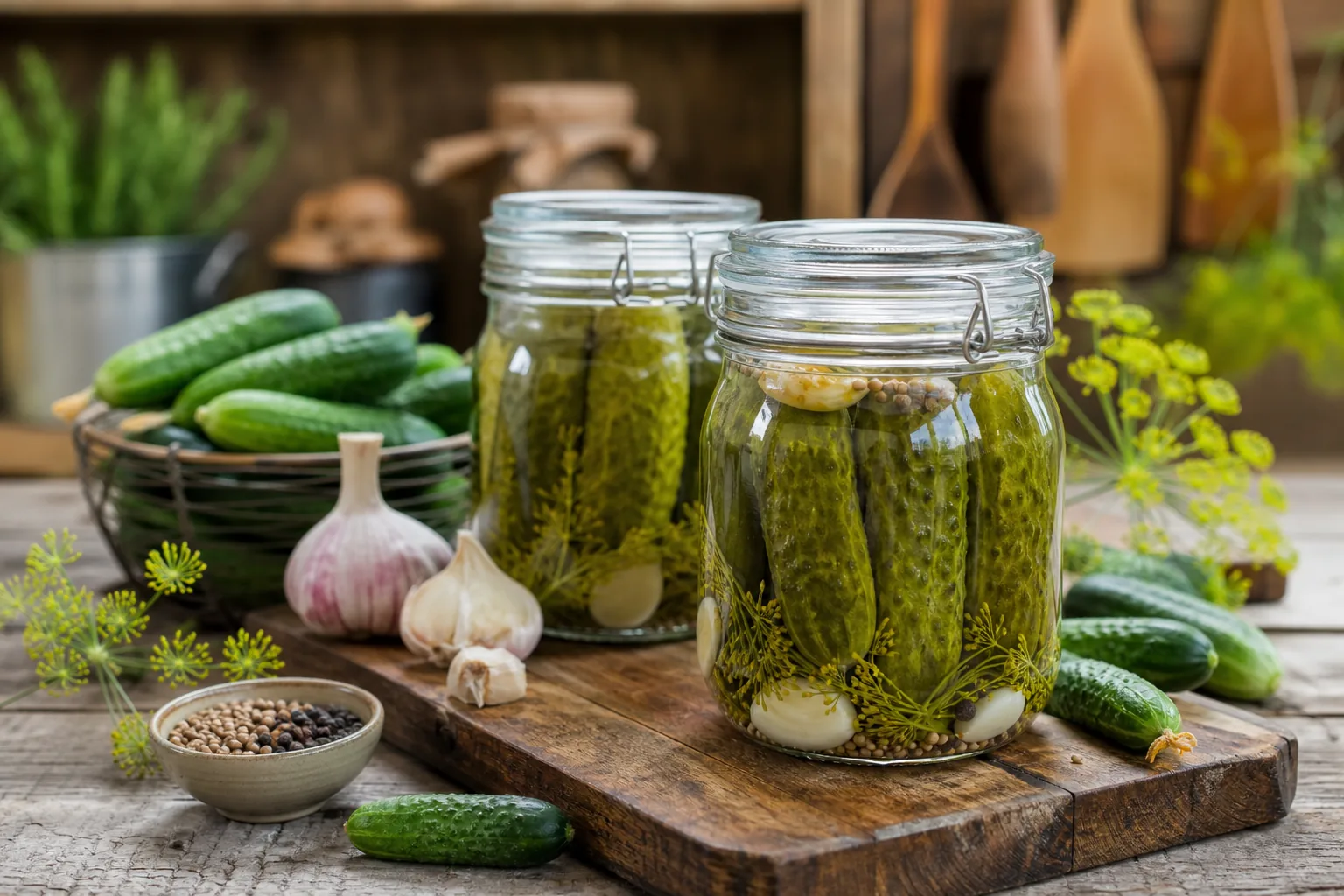 Conserve fatte in casa: cetrioli sott'aceto e tecniche base