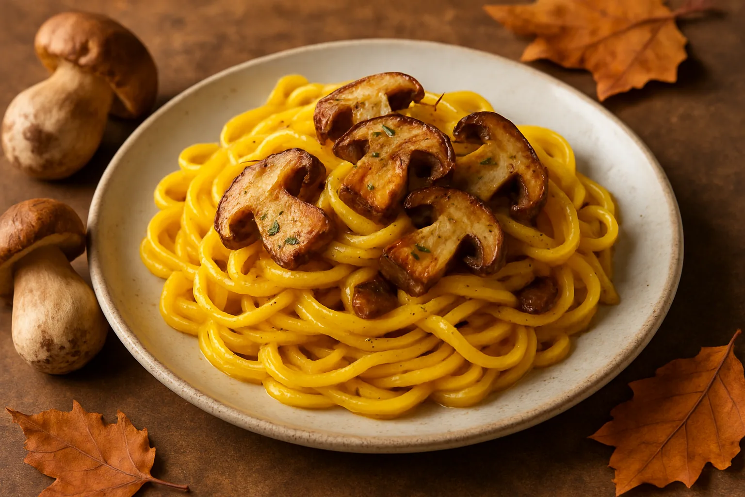 Pasta con porcini e zafferano: i sapori dell'autunno in un primo raffinato
