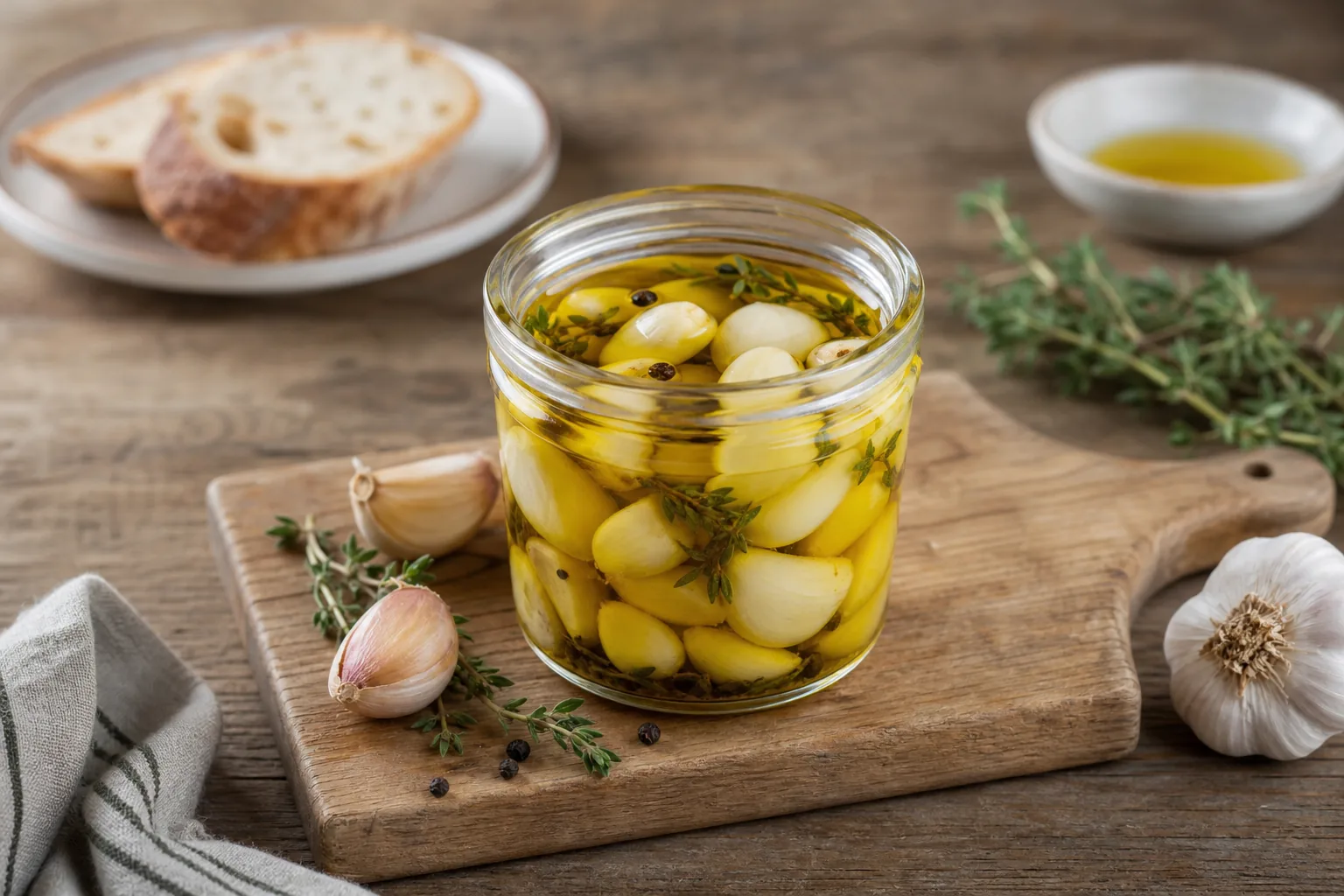 Conserve fatte in casa: aglio sott'olio e come utilizzarle in cucina