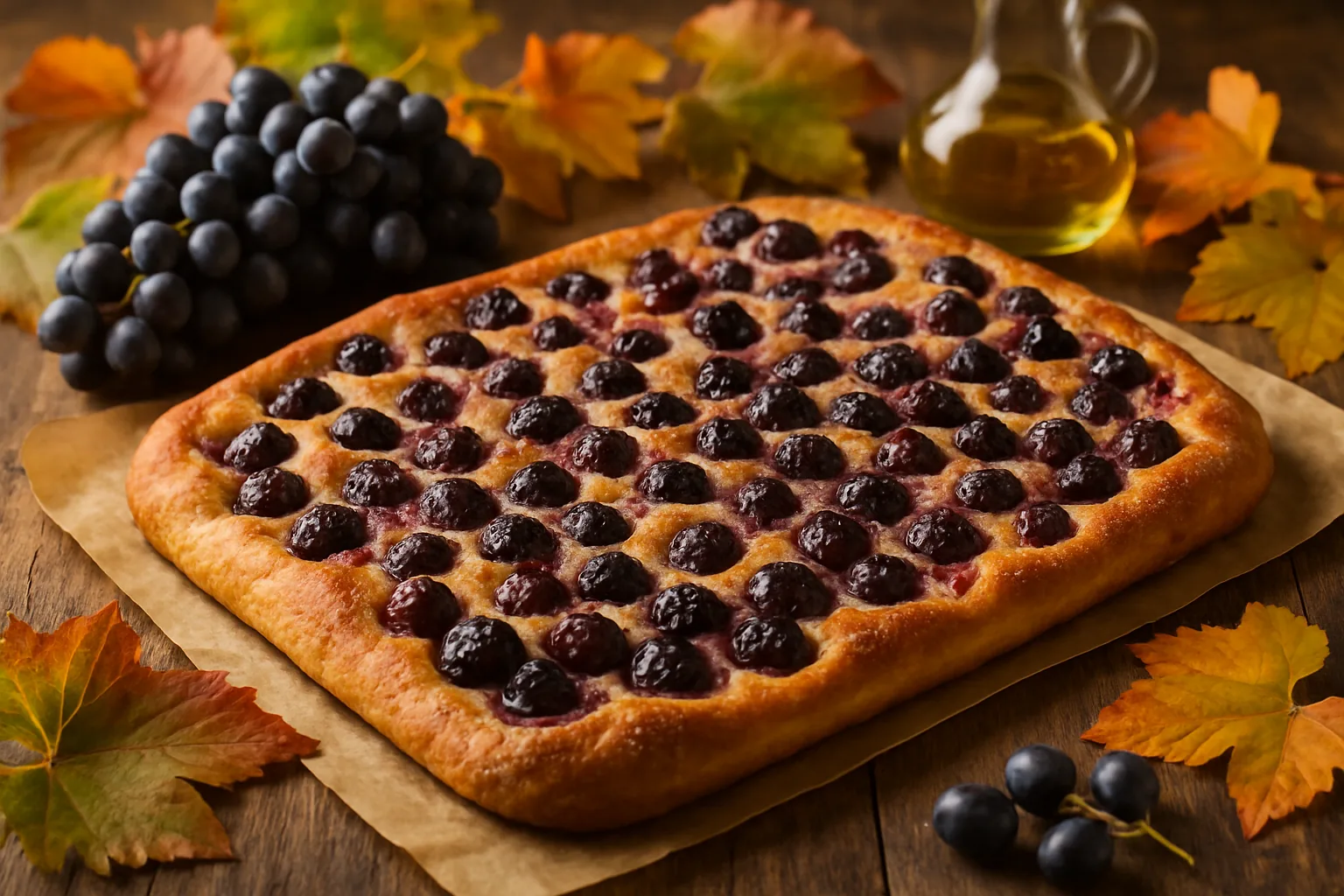 Schiacciata con l'uva: la ricetta originale toscana per l'autunno