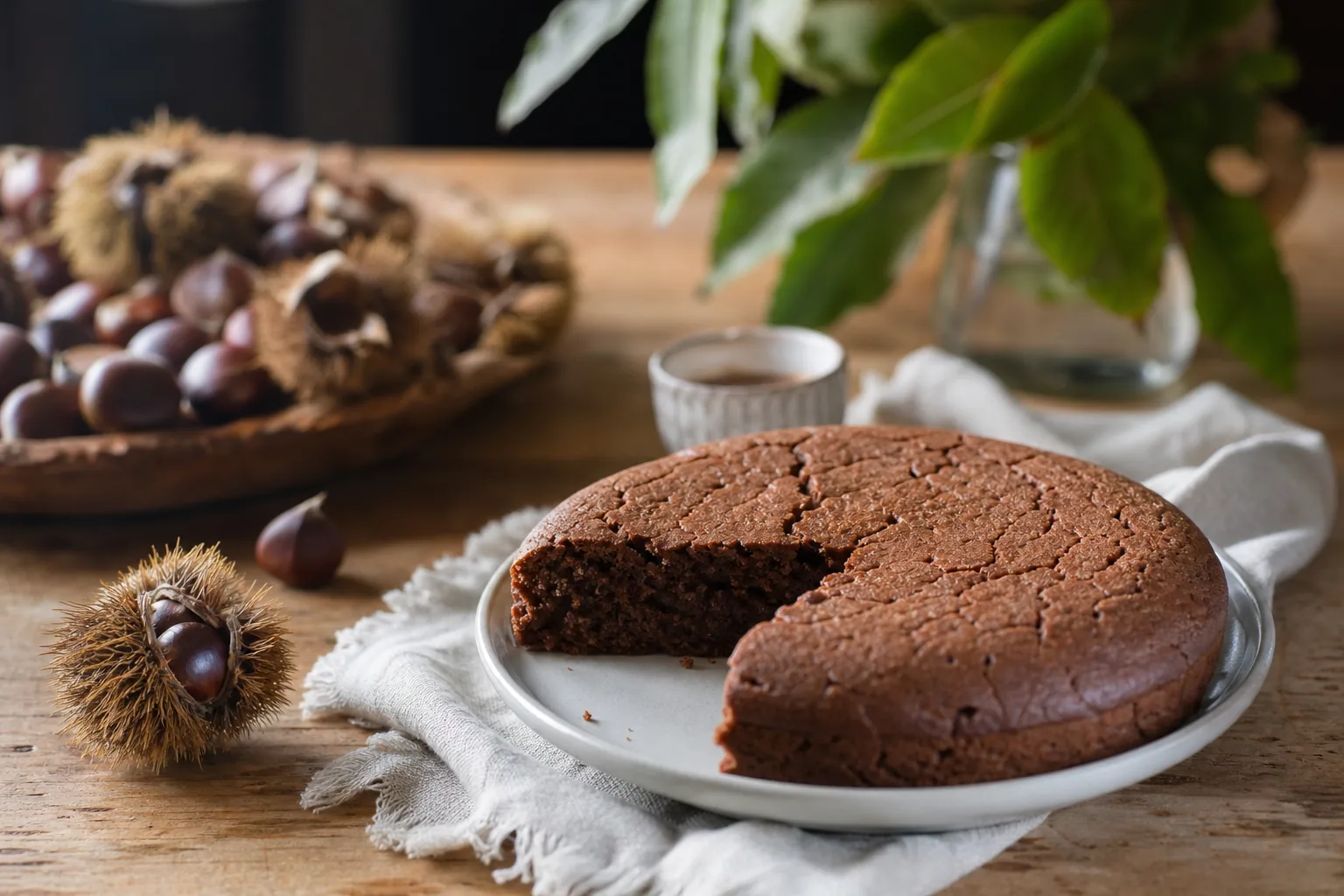 Stagioni di Francesca Giovannini: la torta di farina di castagne e cioccolato