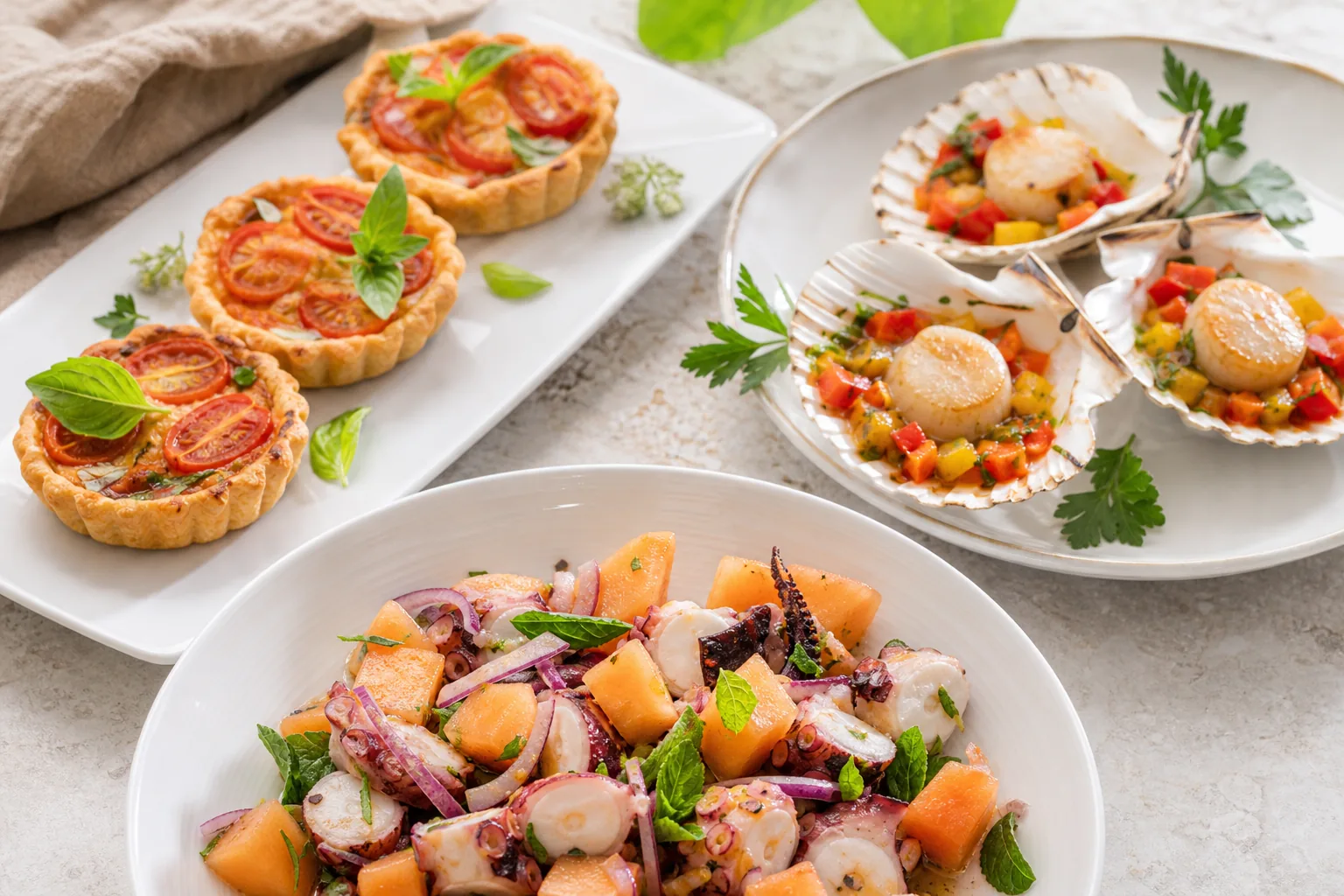 Antipasti raffinati per l'estate: insalata di polpo e melone e altre ricette