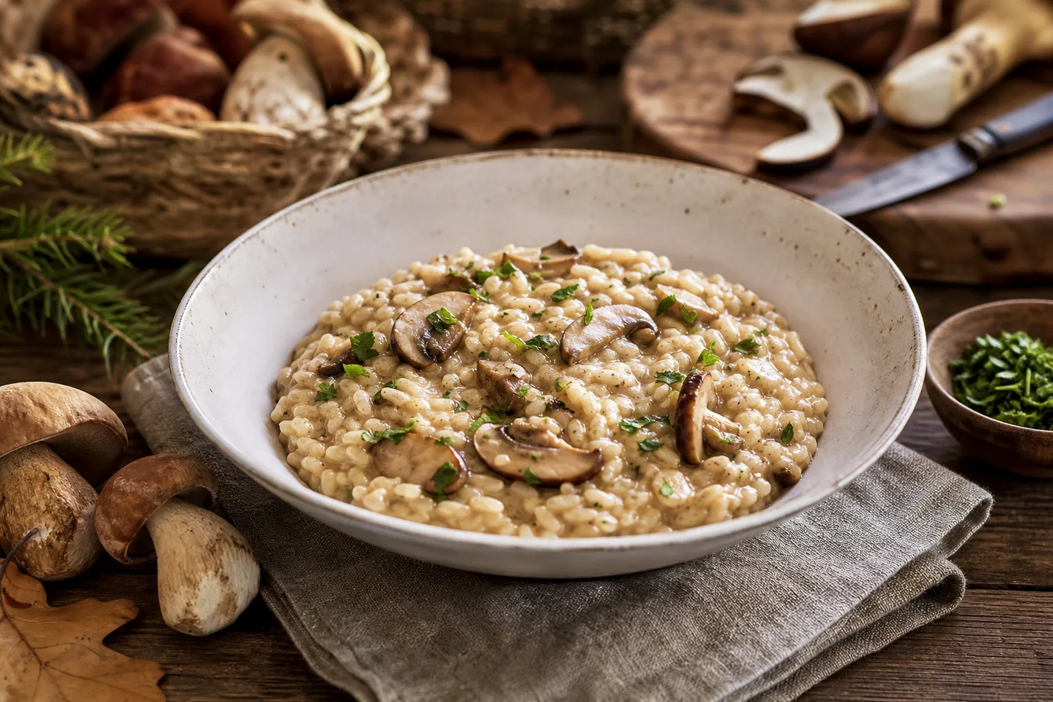 Risotto ai funghi: il segreto per renderlo cremoso e profumato