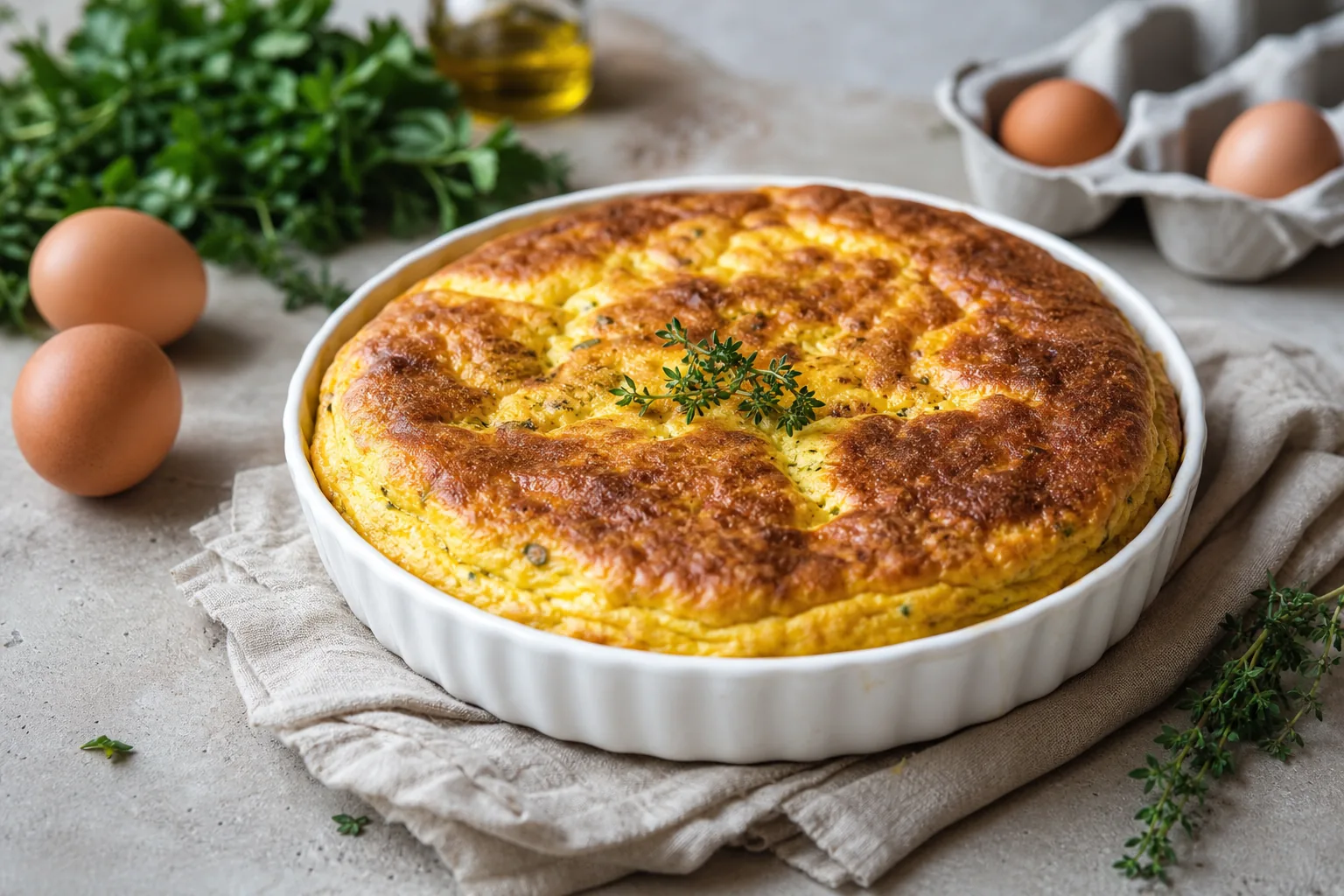 Frittata soffiata al forno: il segreto per farla alta e soffice