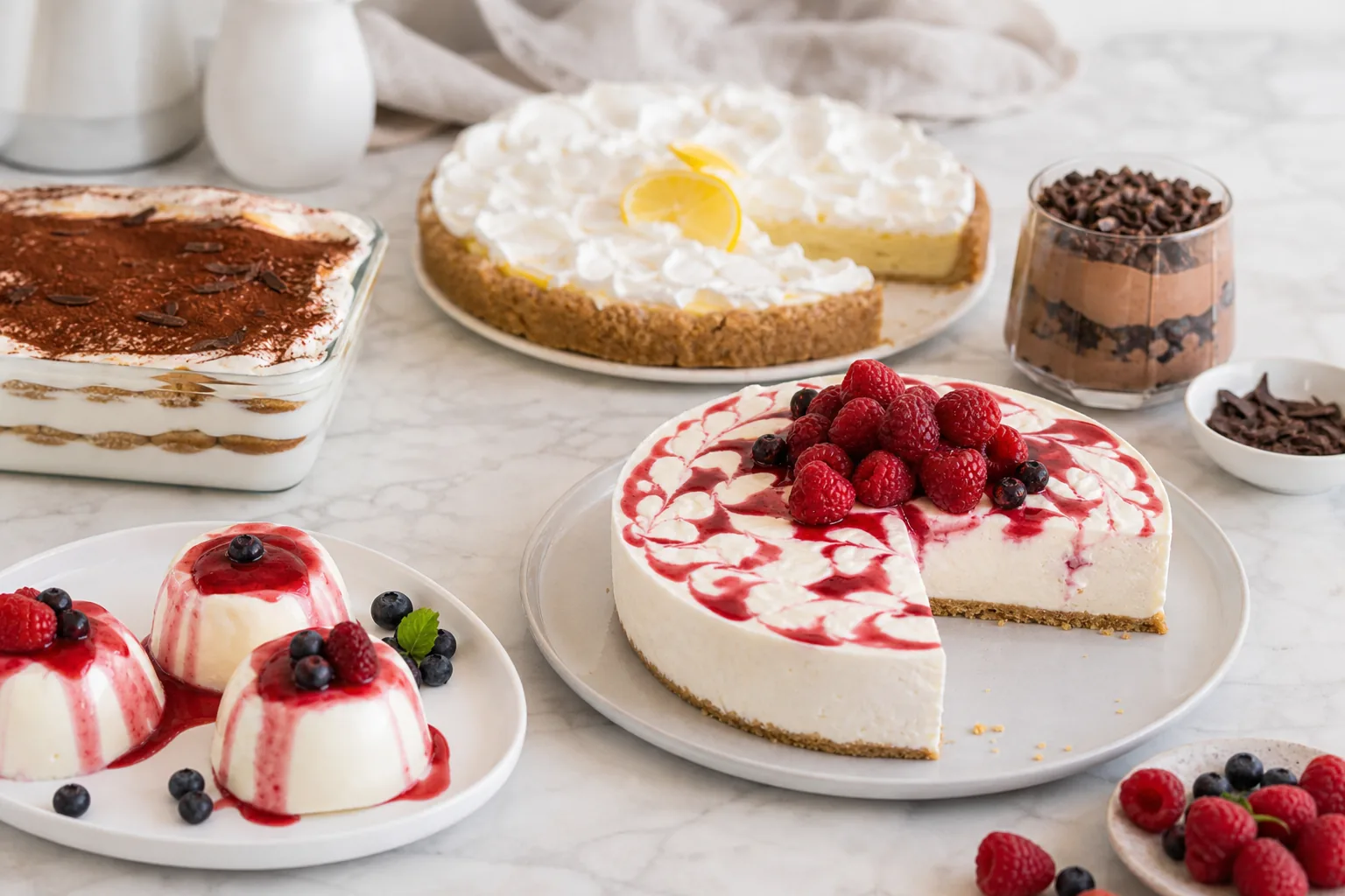 Dolci senza cottura: tiramisù vegano, torta cremino e cheesecake leggera