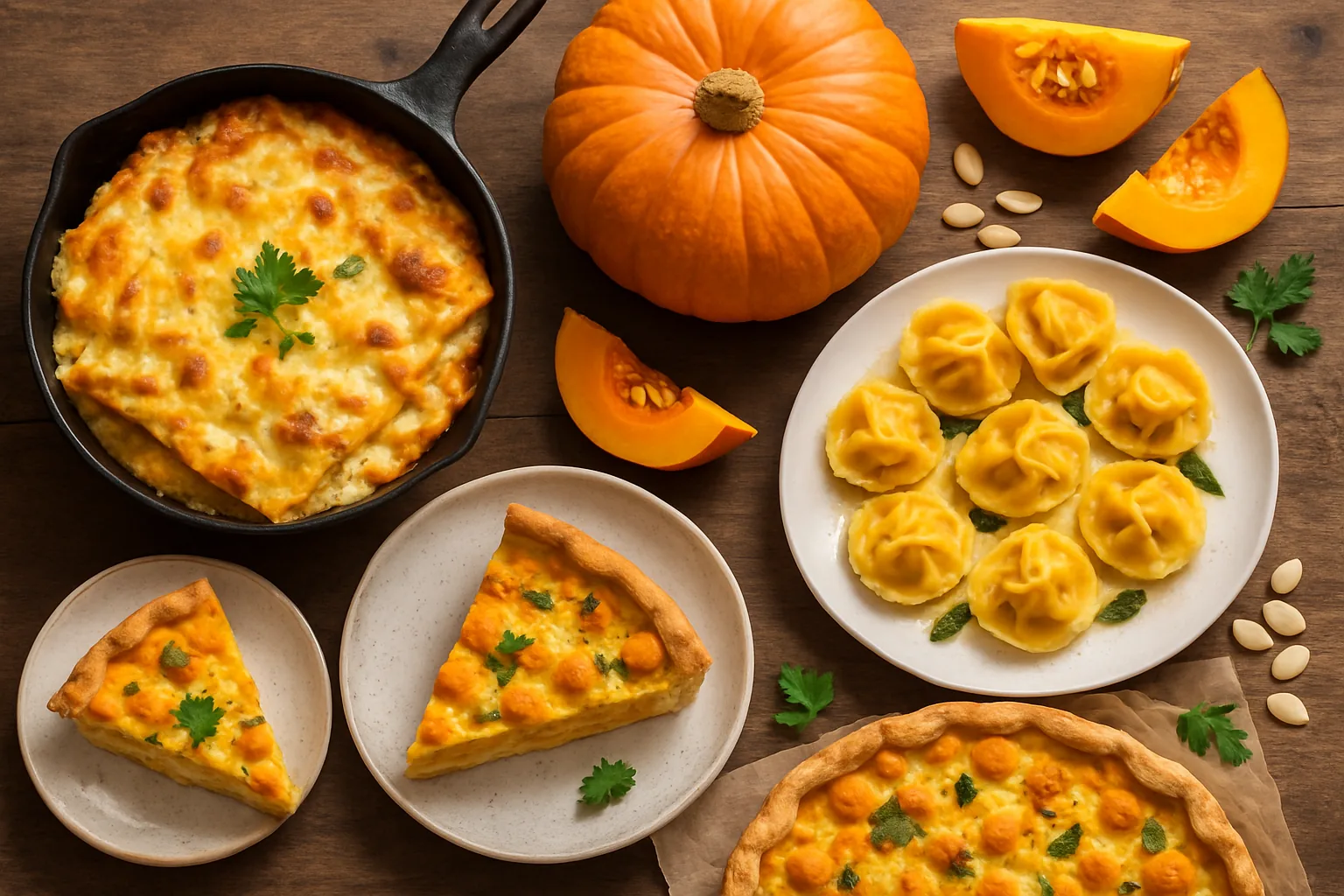 Piatti autunnali con la zucca: dalle lasagne alle torte salate