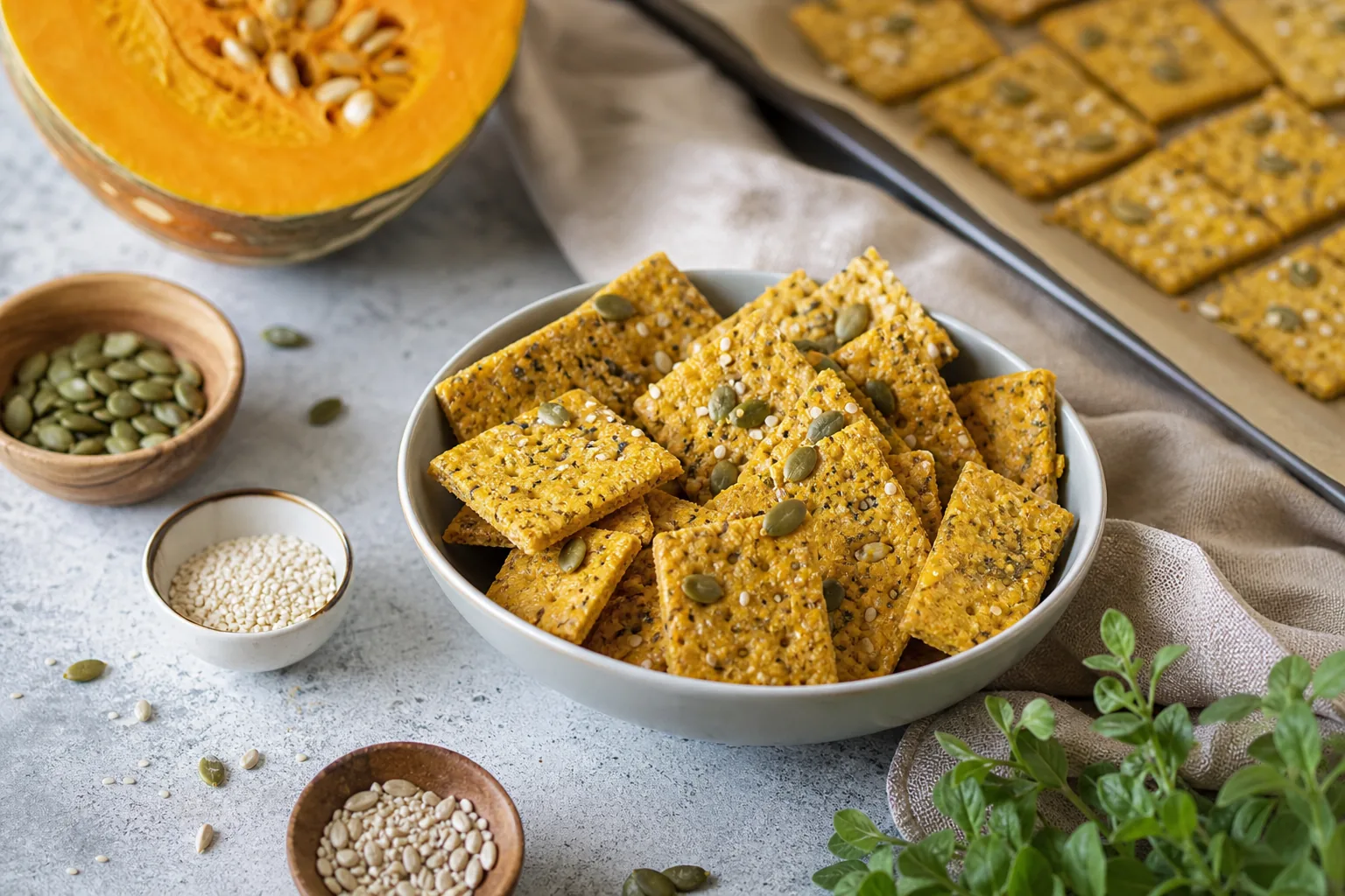 Snack salati fatti in casa: cracker di zucca e altre idee croccanti