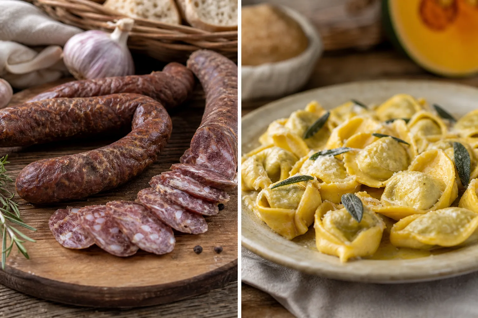 Piatti tradizionali regionali: dalla salsiccia di cragno triestina ai tortelli di zucca mantovani