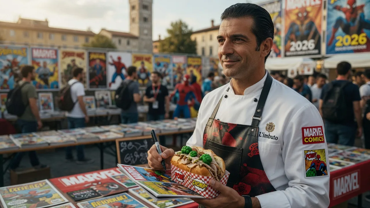 Cristiano Tomei e L'Imbuto a Lucca Comics & Games 2026: il panino incontra l'universo Marvel