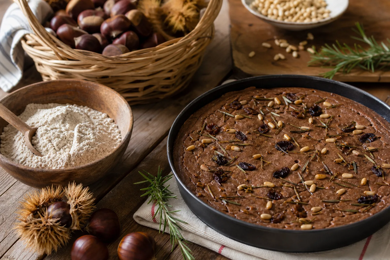 Castagnaccio toscano: la ricetta autentica con farina di castagne
