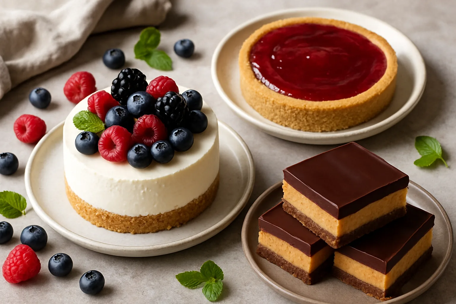 Dolci veloci senza cottura: cheesecake leggera, torta 5 minuti e yogurt con biscotti