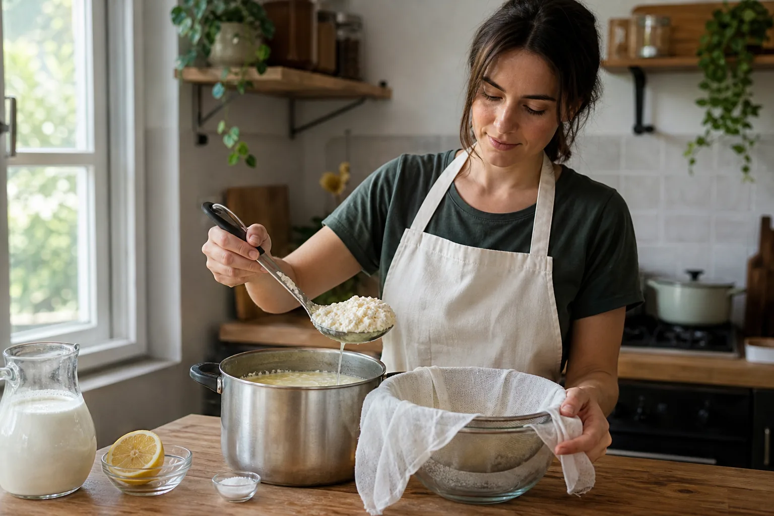 Ricotta fatta in casa: la ricetta passo passo con video