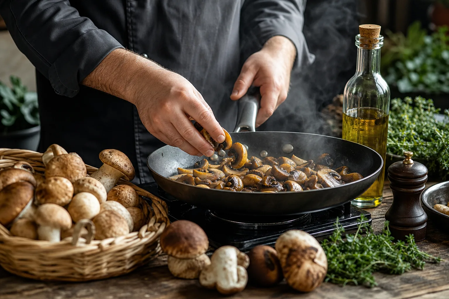 Funghi in cucina: come cucinarli dorati e saporiti senza acqua